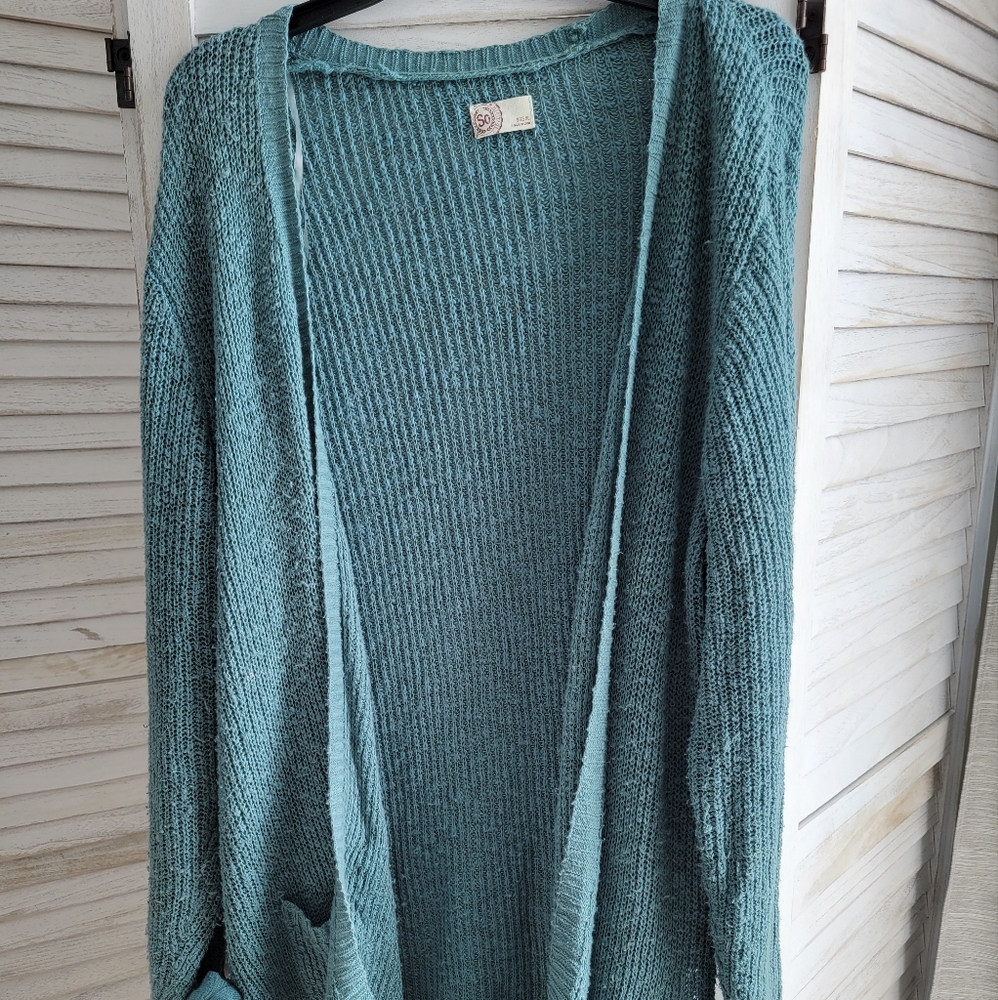 Cozy Teal Cardigan